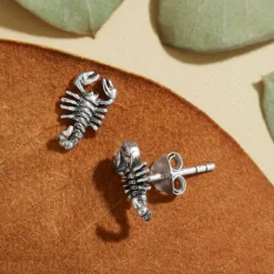 Zilveren oorbellen schorpioen