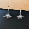 Zilveren oorbellen stegosaurus