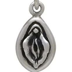 Zilveren oorbellen vulva & baarmoeder