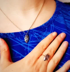 Zilveren ring anatomisch hart