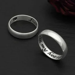 Zilveren ring Forever in my heart