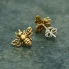 Zilveren studs met bronzen bij (groot)