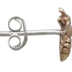 Zilveren studs met bronzen bij (groot)